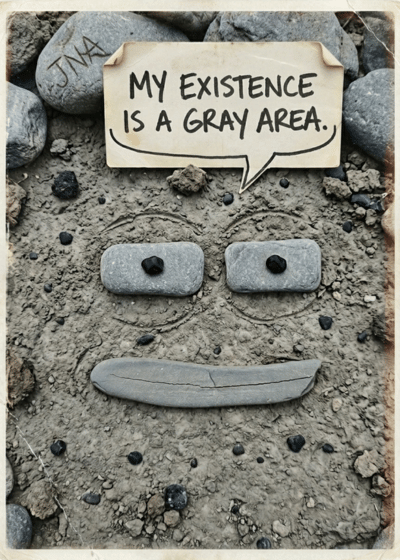 GREYAREAPEPE card — grey area pepe stone face specimen by jna