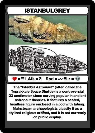 ISTANBULGREY card — Istanbul Astronaut Toprakkale Space Shuttle specimen by subterranean