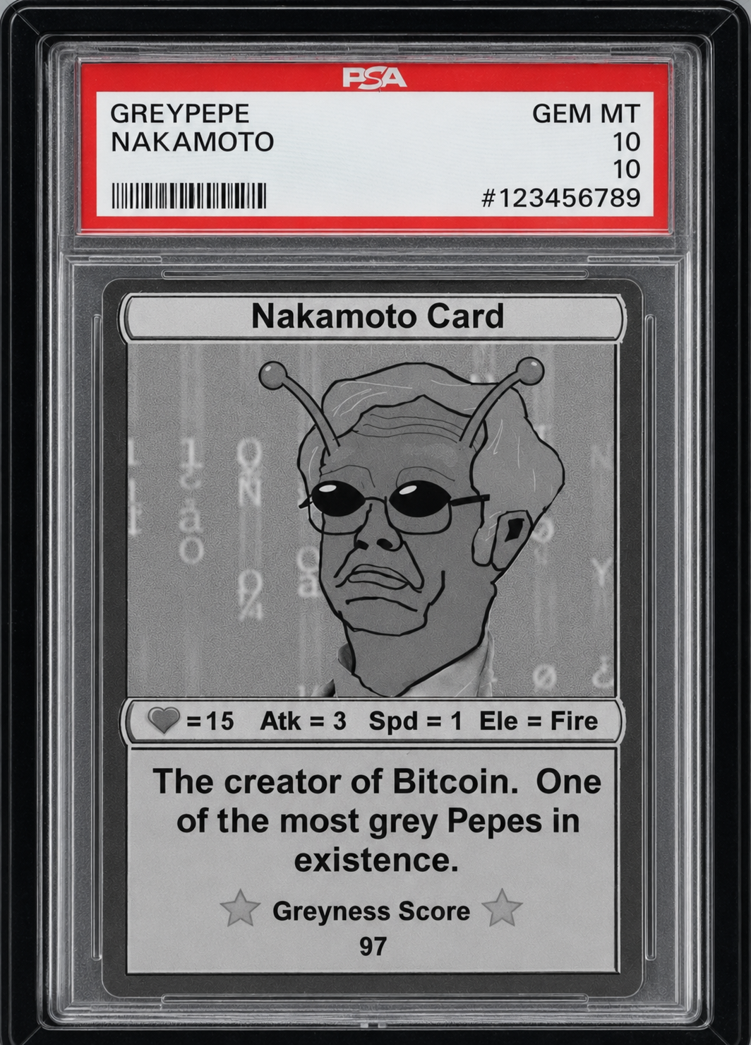 GREYPEPEPSA card — PSA graded GREYPEPE specimen