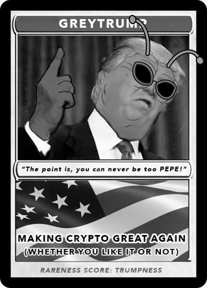 GREYTRUMP card — Making Crypto Great Again specimen